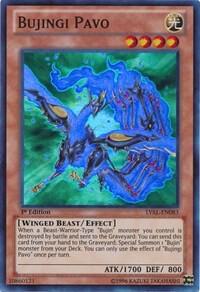 Bujingi Pavo trading card from Legacy of the Valiant Bujingi Pavo - Legacy of the Valiant YuGiOh trading card