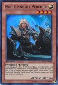 Noble Knight Peredur trading card from Legacy of the Valiant Noble Knight Peredur - Legacy of the Valiant YuGiOh trading card