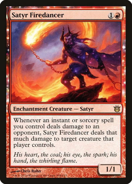 Satyr Firedancer - Born of the Gods Magic: The Gathering trading card