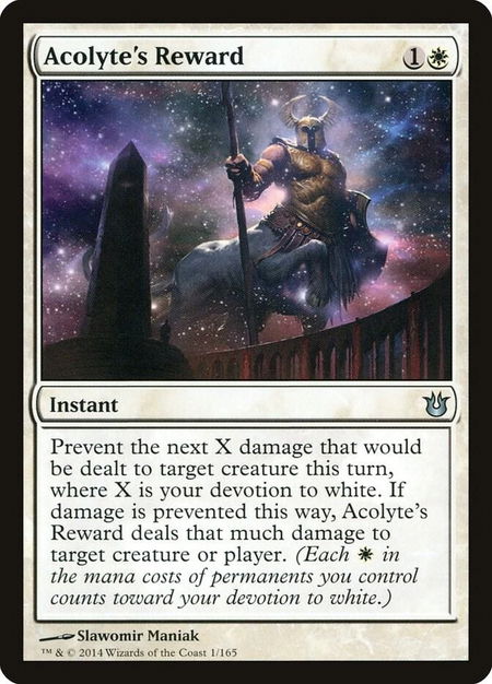 Acolyte's Reward - Born of the Gods Magic: The Gathering trading card