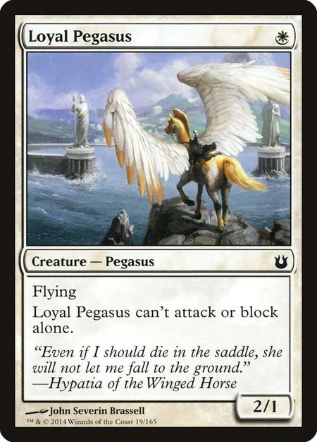 Loyal Pegasus trading card from Born of the Gods Loyal Pegasus - Born of the Gods Magic: The Gathering trading card