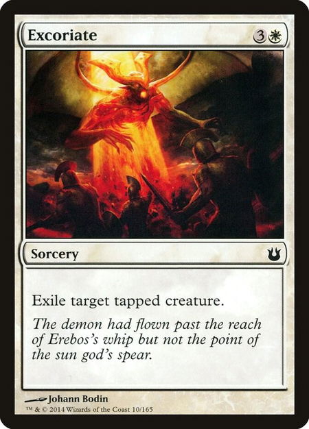 Excoriate - Born of the Gods Magic: The Gathering trading card