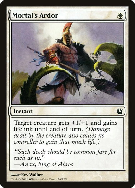 Mortal's Ardor - Born of the Gods Magic: The Gathering trading card