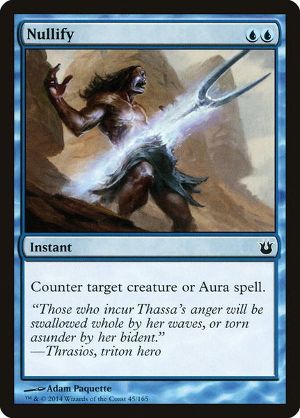 Nullify trading card from Born of the Gods Nullify - Born of the Gods Magic: The Gathering trading card