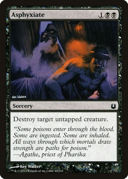 Asphyxiate trading card from Born of the Gods Asphyxiate - Born of the Gods Magic: The Gathering trading card