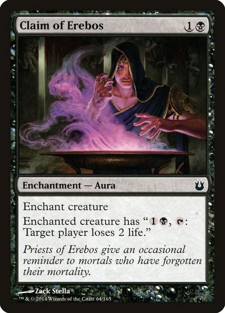 Claim of Erebos trading card from Born of the Gods Claim of Erebos - Born of the Gods Magic: The Gathering trading card