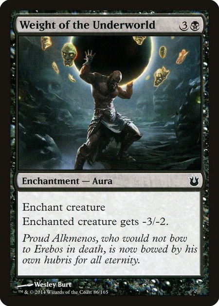 Weight of the Underworld - Born of the Gods Magic: The Gathering trading card
