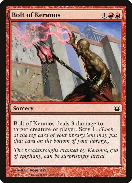 Bolt of Keranos - Born of the Gods Magic: The Gathering trading card