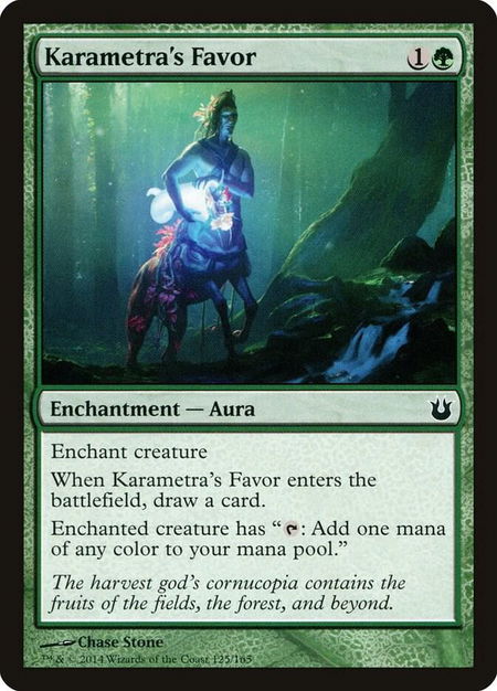 Karametra's Favor - Born of the Gods Magic: The Gathering trading card