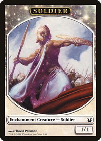 Soldier Token - Born of the Gods (BNG) #3 - Token Magic: The Gathering Trading Card