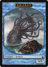 Kraken Token - Born of the Gods (BNG) #5 - Token Magic: The Gathering Trading Card