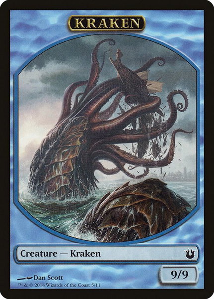 Kraken Token - Born of the Gods Magic: The Gathering trading card