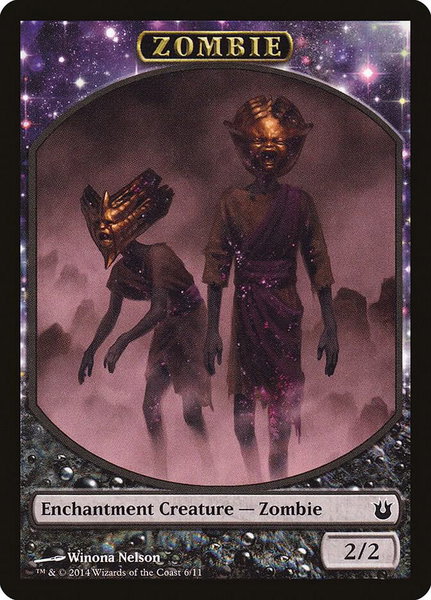 Zombie Token - Born of the Gods Magic: The Gathering trading card
