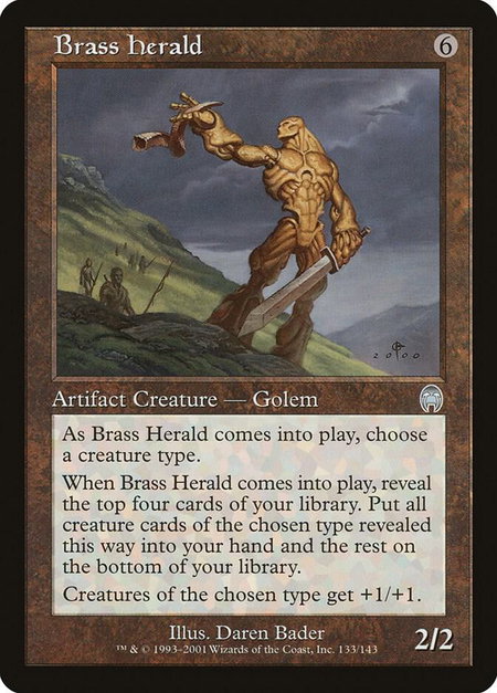 Brass Herald - Apocalypse Magic: The Gathering trading card