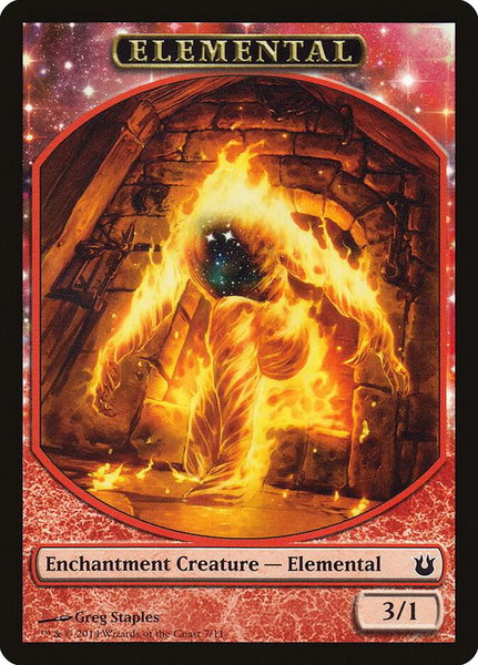 Elemental Token - Born of the Gods Magic: The Gathering trading card
