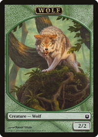 Wolf Token - Born of the Gods (BNG) #9 - Token Magic: The Gathering Trading Card