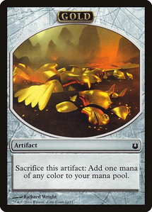 Gold Token - Born of the Gods (BNG) #10 - Token Magic: The Gathering Trading Card