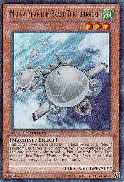 Mecha Phantom Beast Turtletracer (LTGY-ENSP1) trading card from Lord of the Tachyon Galaxy Mecha Phantom Beast Turtletracer (LTGY-ENSP1) - Lord of the Tachyon Galaxy YuGiOh trading card