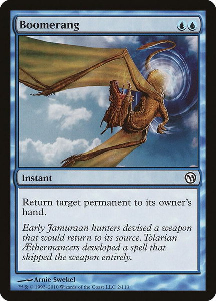 Boomerang trading card from Duels of the Planeswalkers Boomerang - Duels of the Planeswalkers Magic: The Gathering trading card