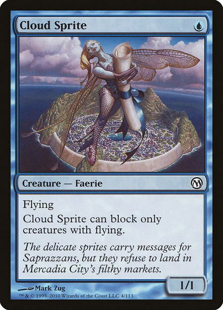 Cloud Sprite - Duels of the Planeswalkers Magic: The Gathering trading card