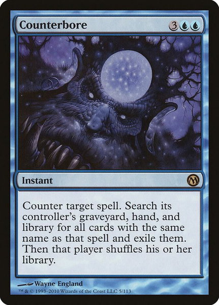 Counterbore trading card from Duels of the Planeswalkers Counterbore - Duels of the Planeswalkers Magic: The Gathering trading card