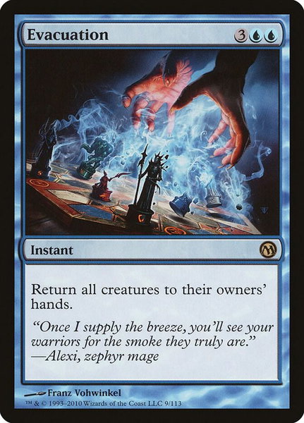 Evacuation - Duels of the Planeswalkers Magic: The Gathering trading card
