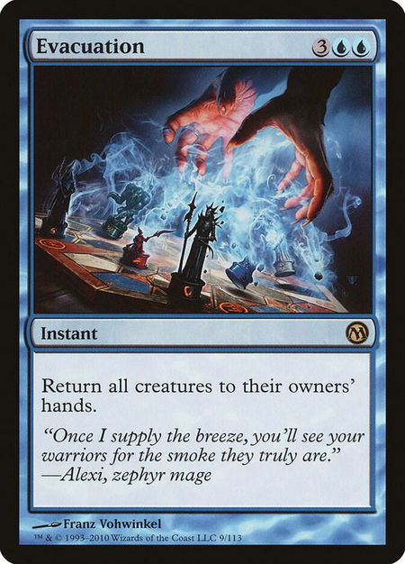 Evacuation - Duels of the Planeswalkers Magic: The Gathering trading card