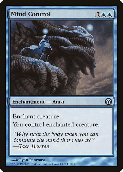 Mind Control trading card from Duels of the Planeswalkers Mind Control - Duels of the Planeswalkers Magic: The Gathering trading card