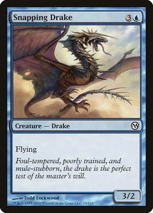 Snapping Drake - Duels of the Planeswalkers (DPA) #15 - Common Magic: The Gathering Trading Card