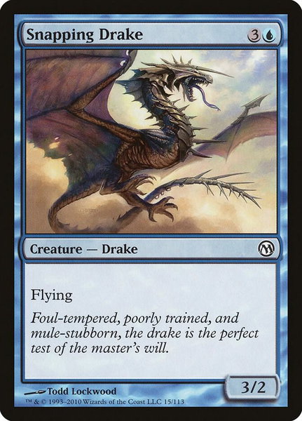 Snapping Drake trading card from Duels of the Planeswalkers Snapping Drake - Duels of the Planeswalkers Magic: The Gathering trading card