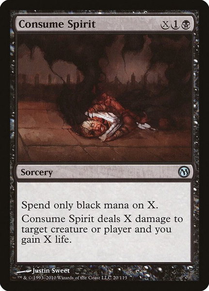 Consume Spirit trading card from Duels of the Planeswalkers Consume Spirit - Duels of the Planeswalkers Magic: The Gathering trading card