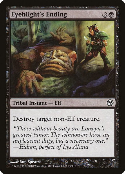Eyeblight's Ending trading card from Duels of the Planeswalkers Eyeblight's Ending - Duels of the Planeswalkers Magic: The Gathering trading card