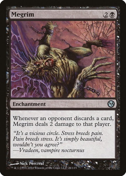 Megrim - Duels of the Planeswalkers Magic: The Gathering trading card