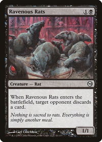 Ravenous Rats - Duels of the Planeswalkers (DPA) #31 - Common Magic: The Gathering Trading Card