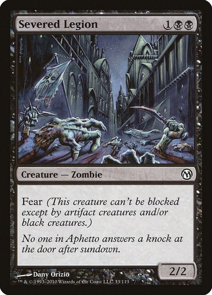 Severed Legion trading card from Duels of the Planeswalkers Severed Legion - Duels of the Planeswalkers Magic: The Gathering trading card