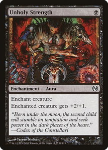 Unholy Strength - Duels of the Planeswalkers (DPA) #36 - Common Magic: The Gathering Trading Card