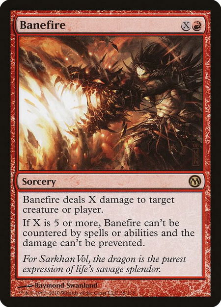 Banefire - Duels of the Planeswalkers Magic: The Gathering trading card