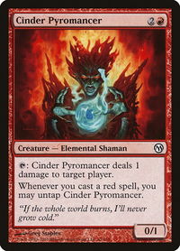 Cinder Pyromancer - Duels of the Planeswalkers (DPA) #41 - Common Magic: The Gathering Trading Card