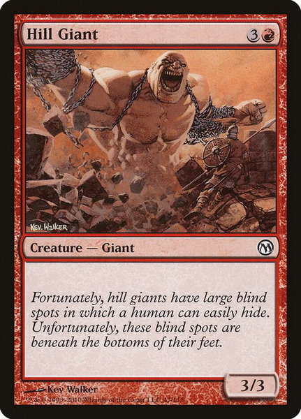 Hill Giant trading card from Duels of the Planeswalkers Hill Giant - Duels of the Planeswalkers Magic: The Gathering trading card