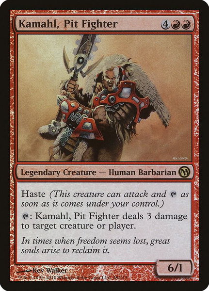 Kamahl, Pit Fighter trading card from Duels of the Planeswalkers Kamahl, Pit Fighter - Duels of the Planeswalkers Magic: The Gathering trading card