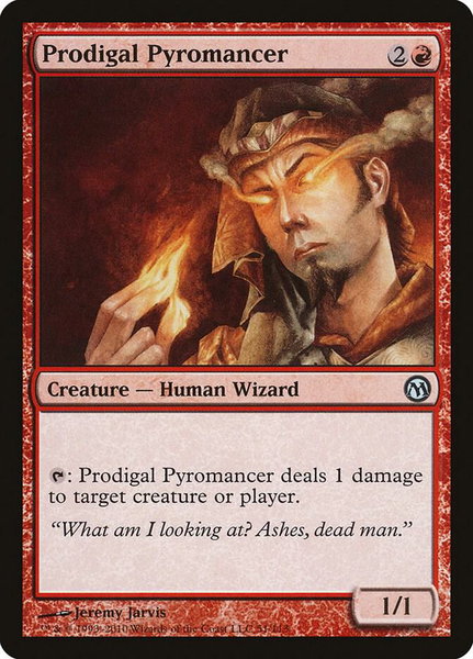 Prodigal Pyromancer trading card from Duels of the Planeswalkers Prodigal Pyromancer - Duels of the Planeswalkers Magic: The Gathering trading card