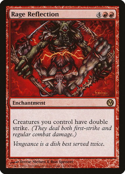 Rage Reflection trading card from Duels of the Planeswalkers Rage Reflection - Duels of the Planeswalkers Magic: The Gathering trading card