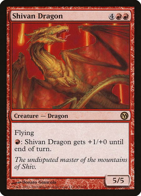 Shivan Dragon - Duels of the Planeswalkers Magic: The Gathering trading card