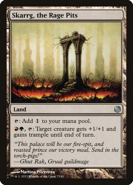Skarrg, the Rage Pits trading card from Duel Decks: Heroes vs. Monsters Skarrg, the Rage Pits - Duel Decks: Heroes vs. Monsters Magic: The Gathering trading card