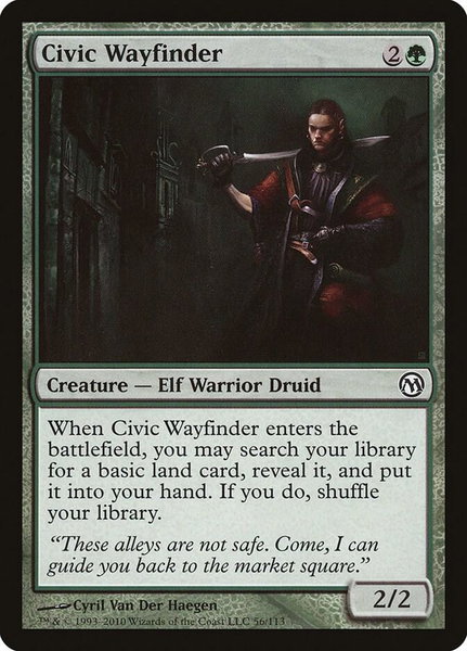 Civic Wayfinder trading card from Duels of the Planeswalkers Civic Wayfinder - Duels of the Planeswalkers Magic: The Gathering trading card