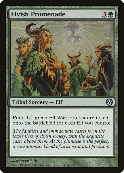 Elvish Promenade trading card from Duels of the Planeswalkers Elvish Promenade - Duels of the Planeswalkers Magic: The Gathering trading card