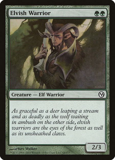 Elvish Warrior - Duels of the Planeswalkers Magic: The Gathering trading card