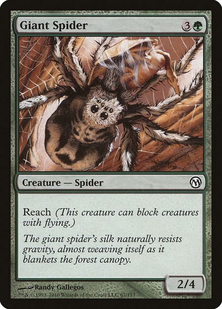 Giant Spider - Duels of the Planeswalkers Magic: The Gathering trading card