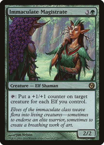 Immaculate Magistrate trading card from Duels of the Planeswalkers Immaculate Magistrate - Duels of the Planeswalkers Magic: The Gathering trading card