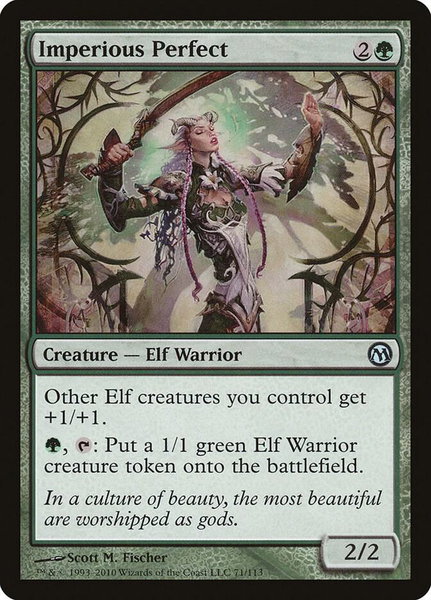 Imperious Perfect trading card from Duels of the Planeswalkers Imperious Perfect - Duels of the Planeswalkers Magic: The Gathering trading card